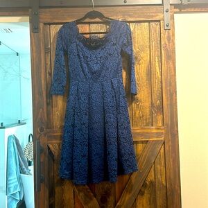 Navy lace dress